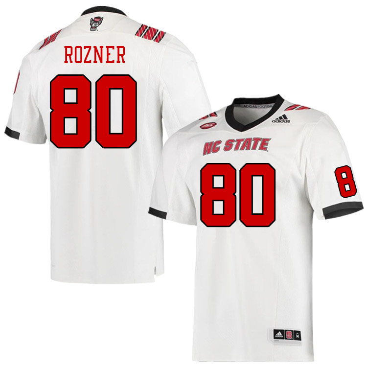 Men #80 Bradley Rozner NC State Wolfpack College Football Jerseys Stitched Sale-White - Click Image to Close